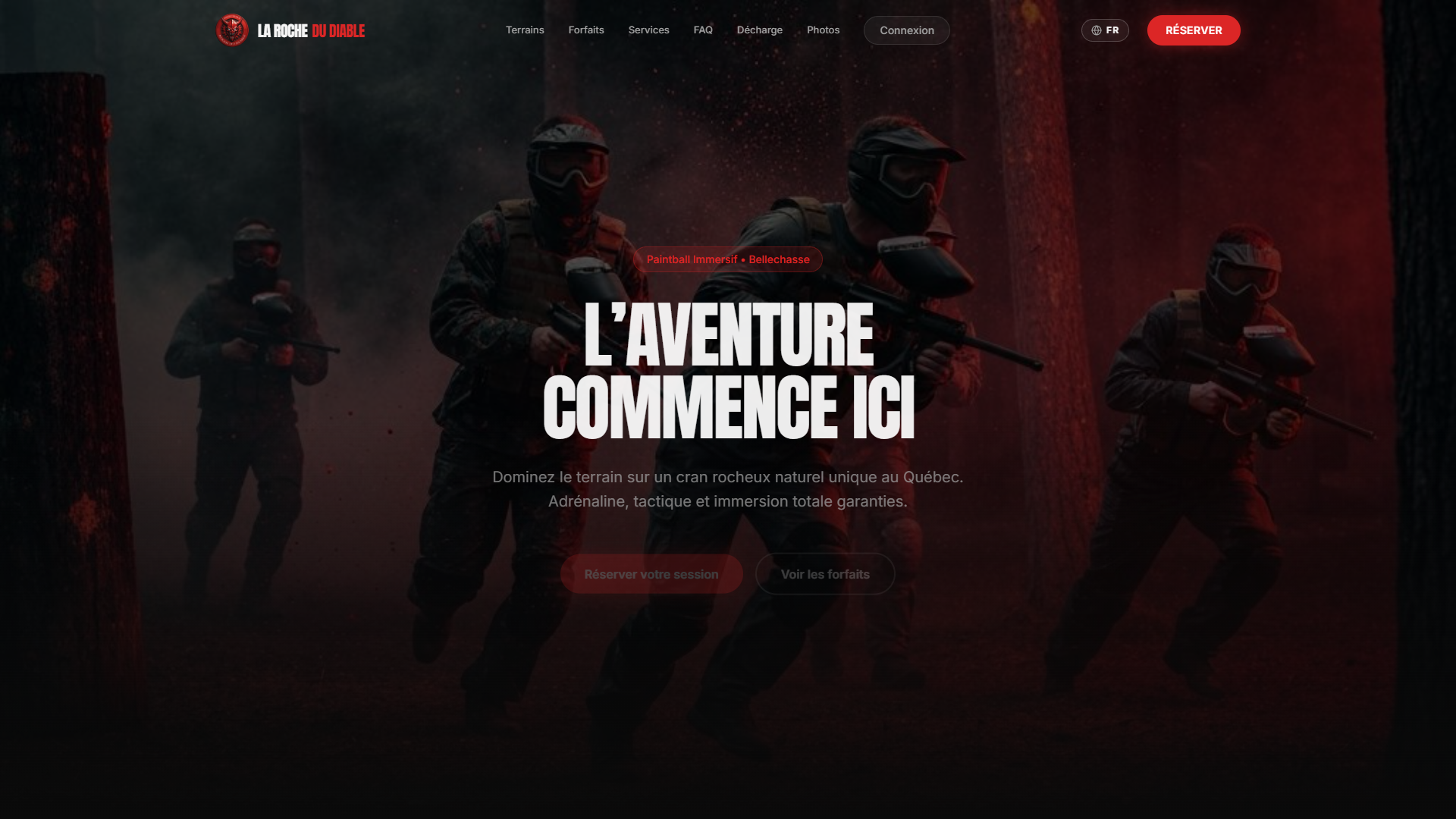 La Roche du Diable website screenshot 1